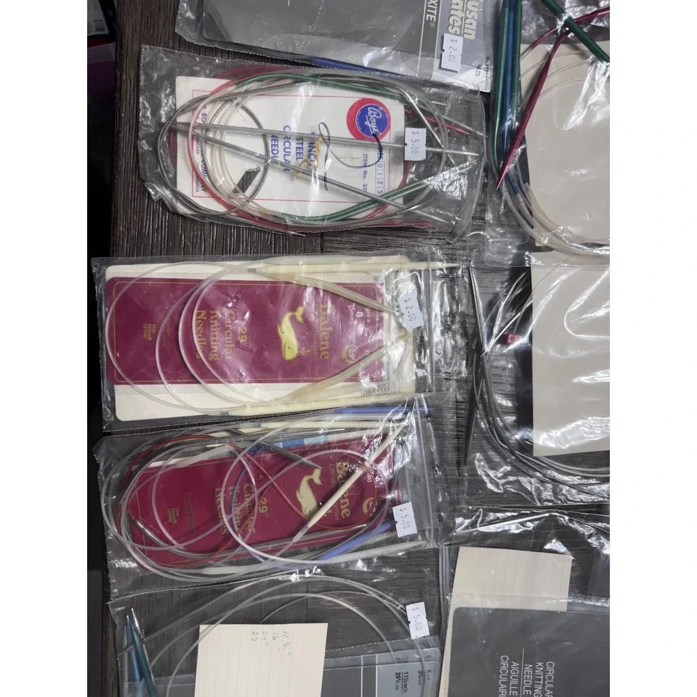 Vintage Susan Bates Boye Balene Circular Knitting Needles Lot Assorted Sizes